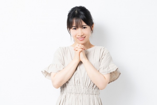 花の定期便:ワクワクする女性